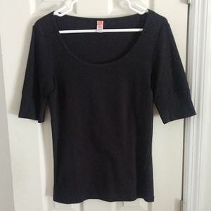 Black scoop neck Lucy top